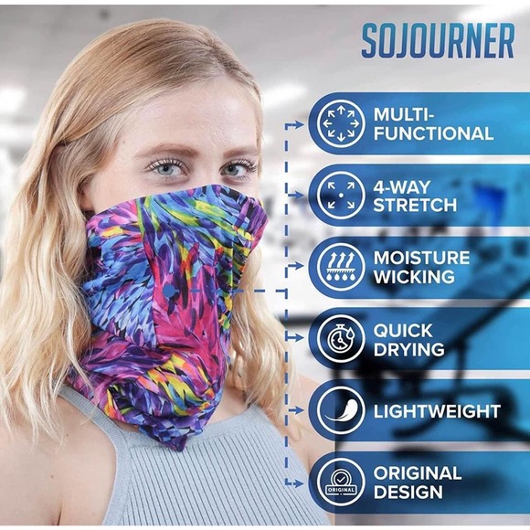 Neck Gaiter Face Mask Bandana (9 Pack) - Picture 4 of 7